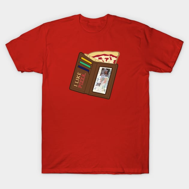 I Like Pizza Wallet - Multiplicity T-Shirt by Heremeow